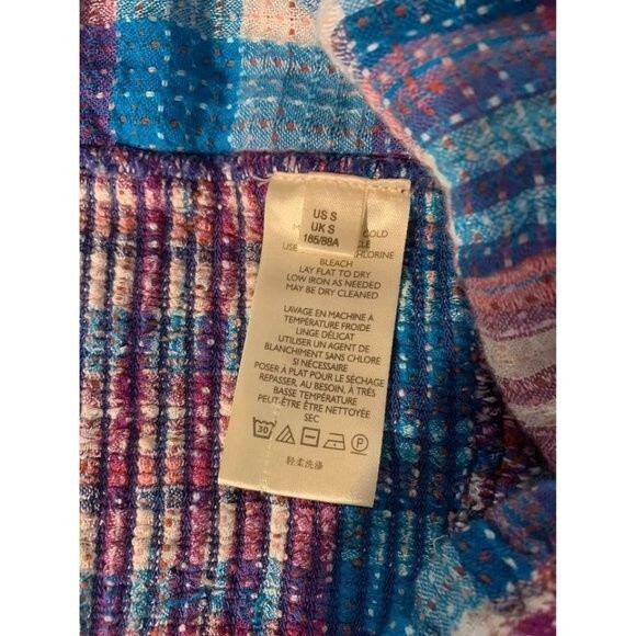 Free People Henrietta Plaid Tube Y2K Top Small - Picture 5 of 8